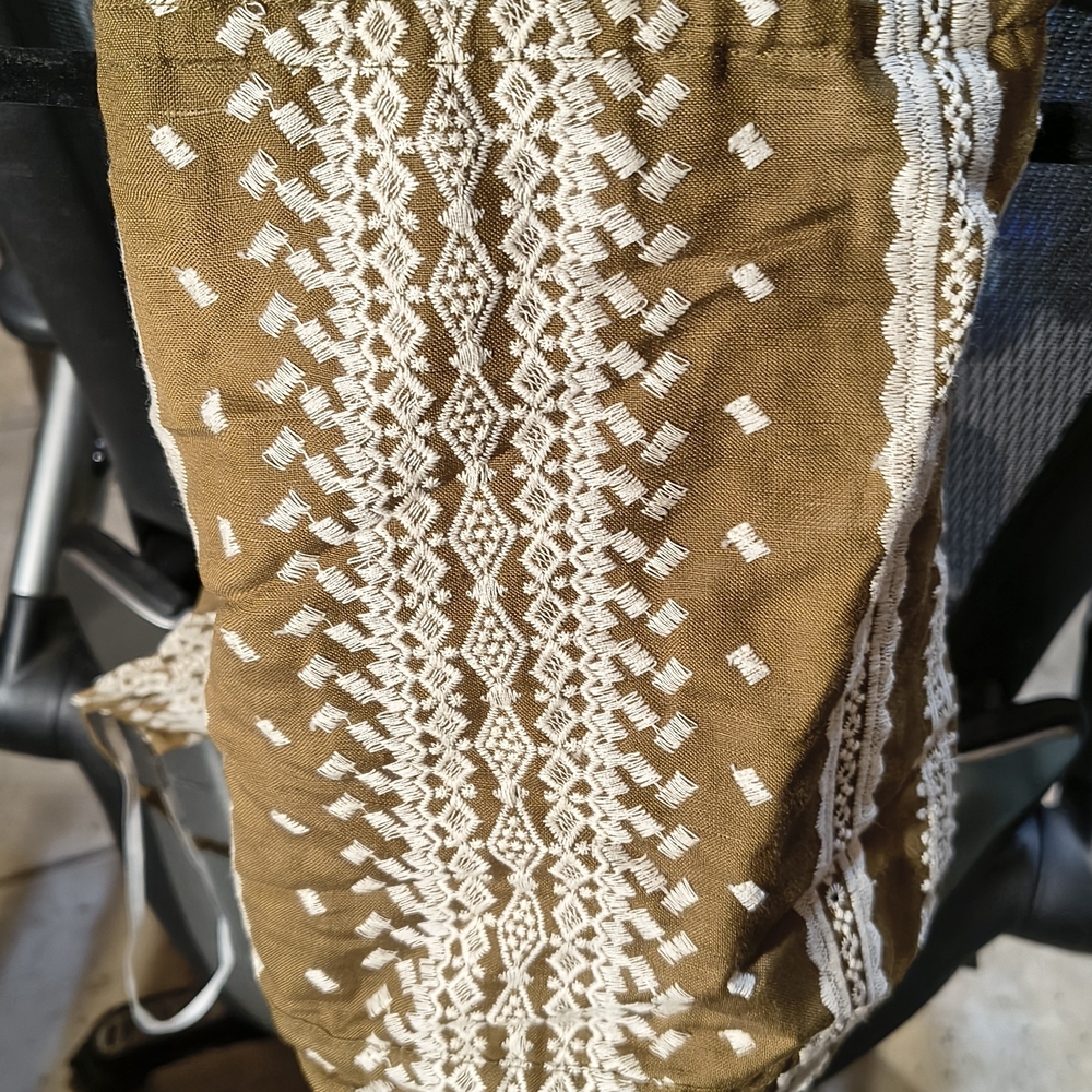 Shona Joy Striped Brown and White Halter Top - Picture 3 of 7